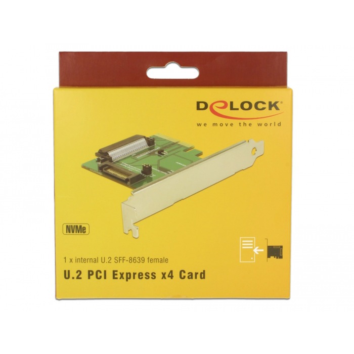 PCI Express x4 Karte > 1 x intern U.2 NVMe SFF-8639 Buchse