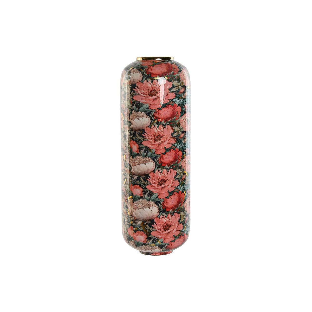 Vase Home ESPRIT Bunt Rosa Metall 25 x 25 x 69