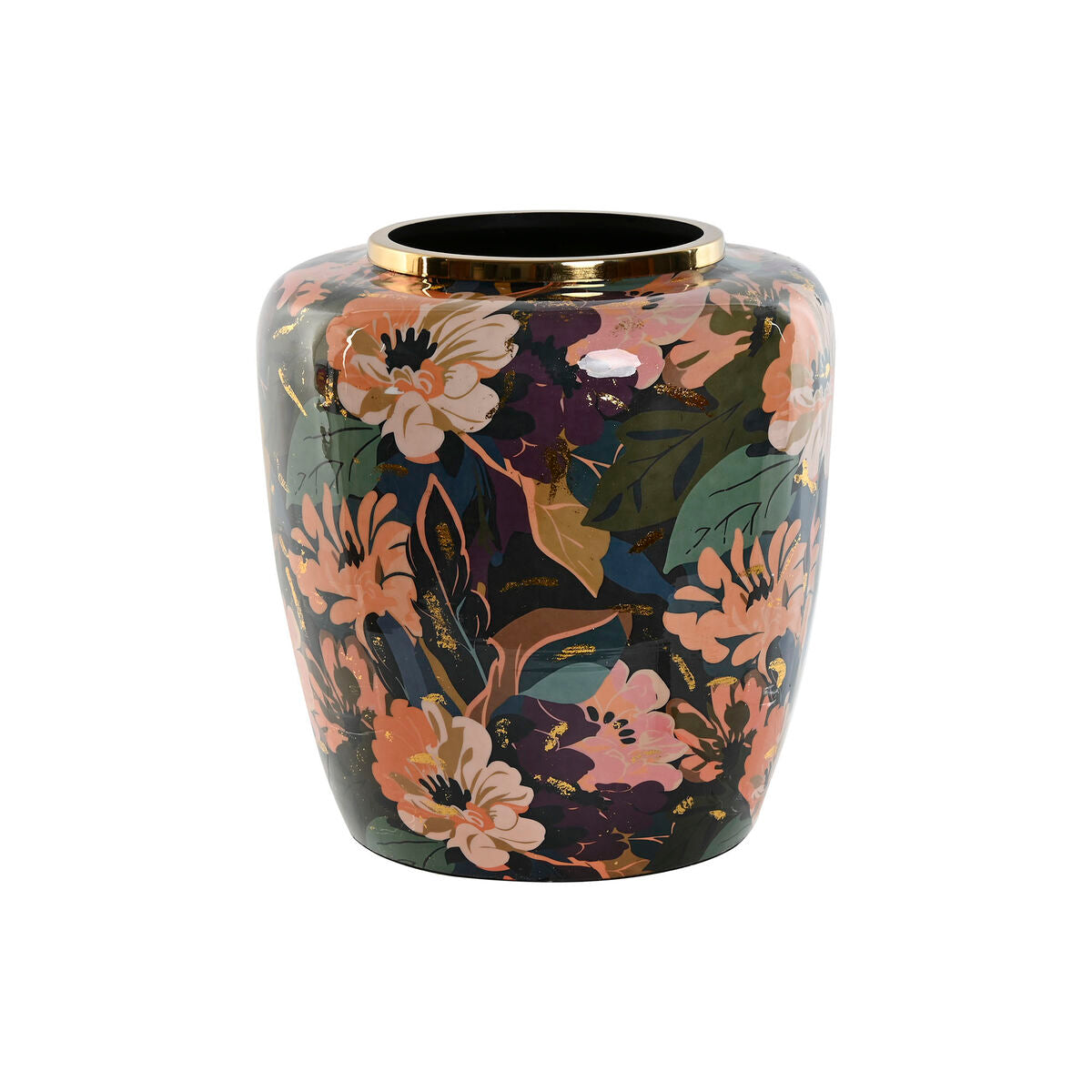 Vase Home ESPRIT Bunt Metall 33 x 33 x 35 cm