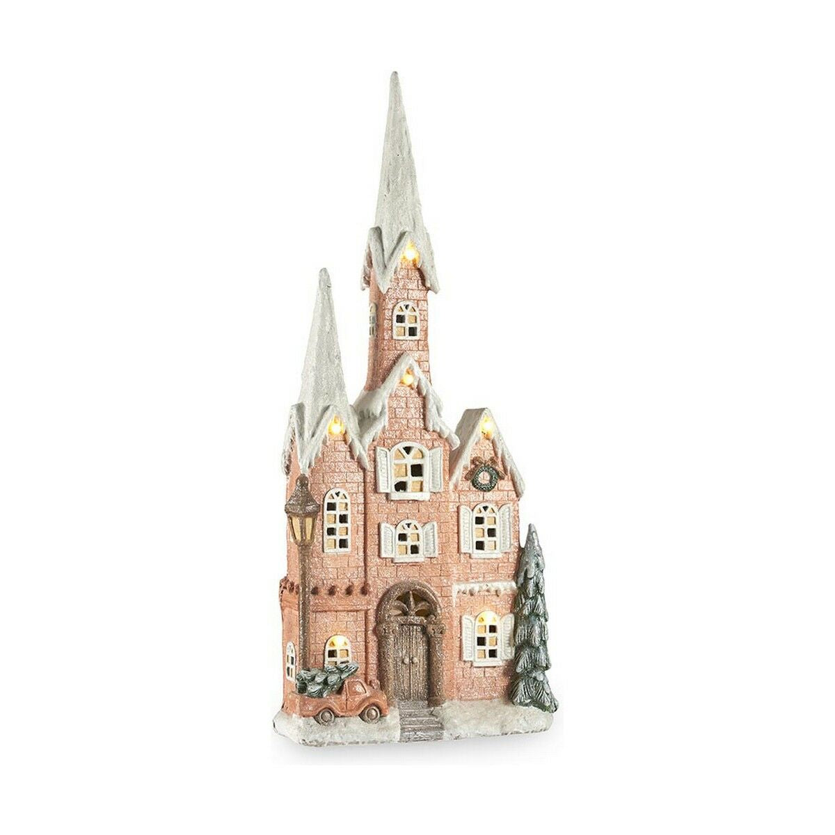 Weihnachtsschmuck Krist+ Weiß Braun grün Rosa Haus Weihnachten 20 x 125 x 55 cm LED Leicht Musik