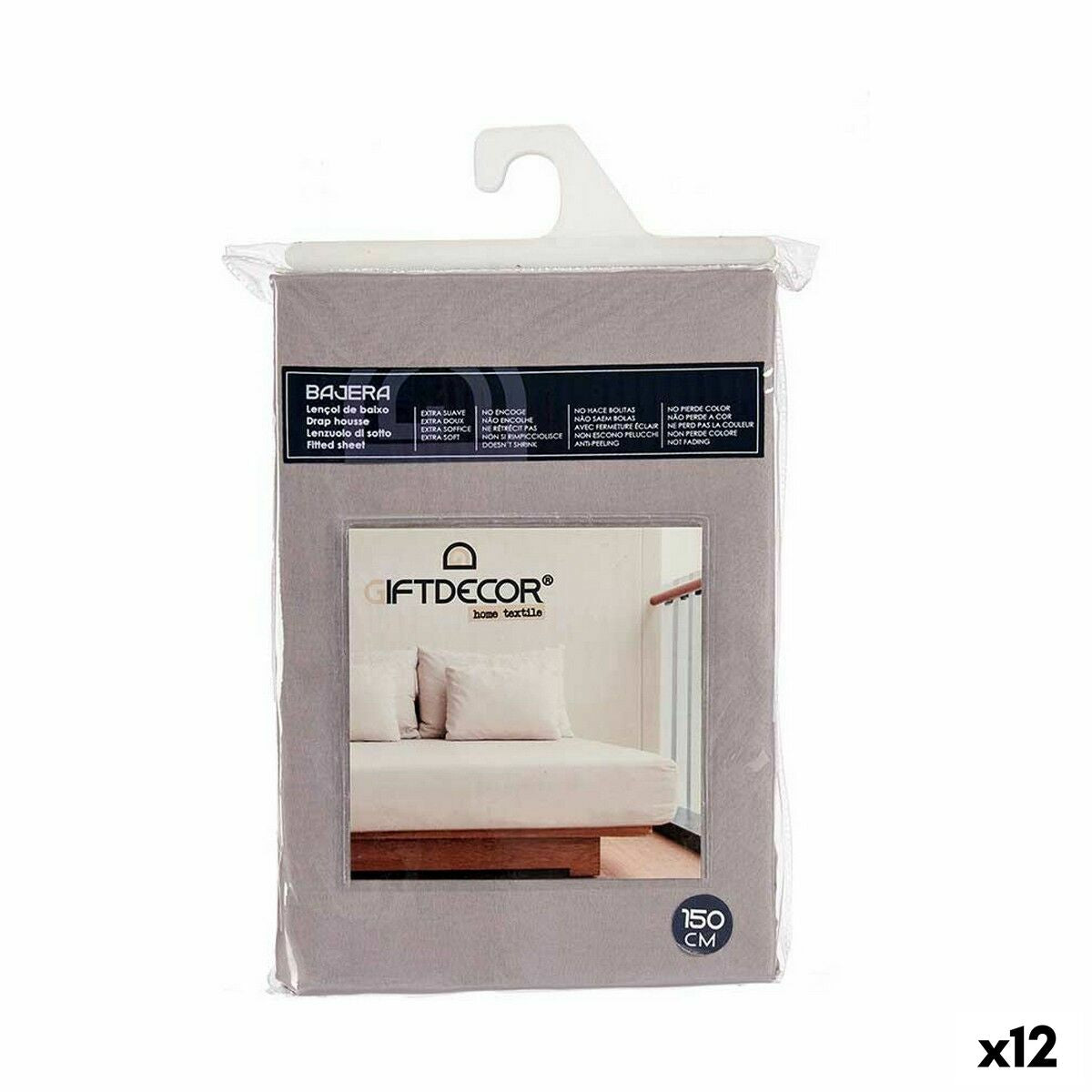 Bettlaken Gift Decor Anthrazit 150 cm (12 Stück)