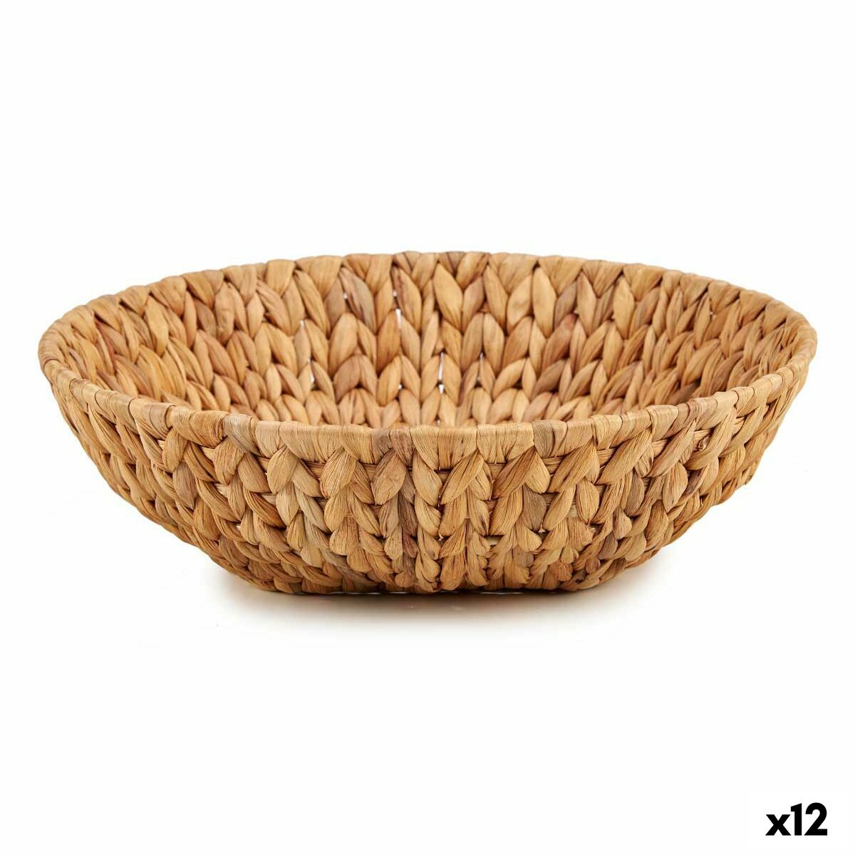 Tischdekoration Gift Decor Braun Metall Wasserhyazinthe 34 x 9 x 34 cm (12 Stück)