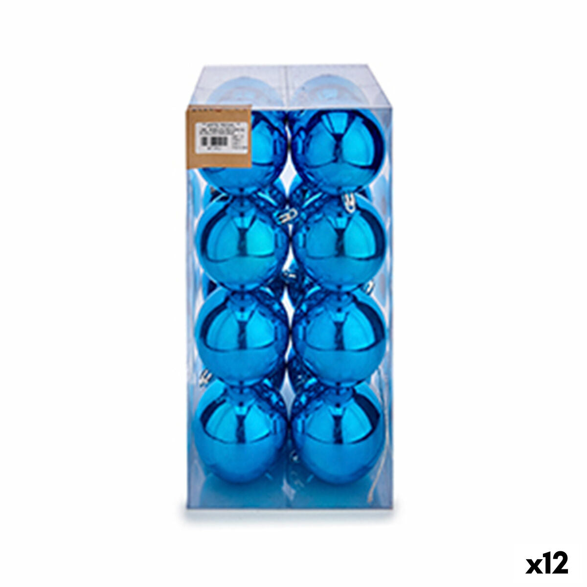 Weihnachtskugeln-Set Krist+ Blau Kunststoff (12 Stück)