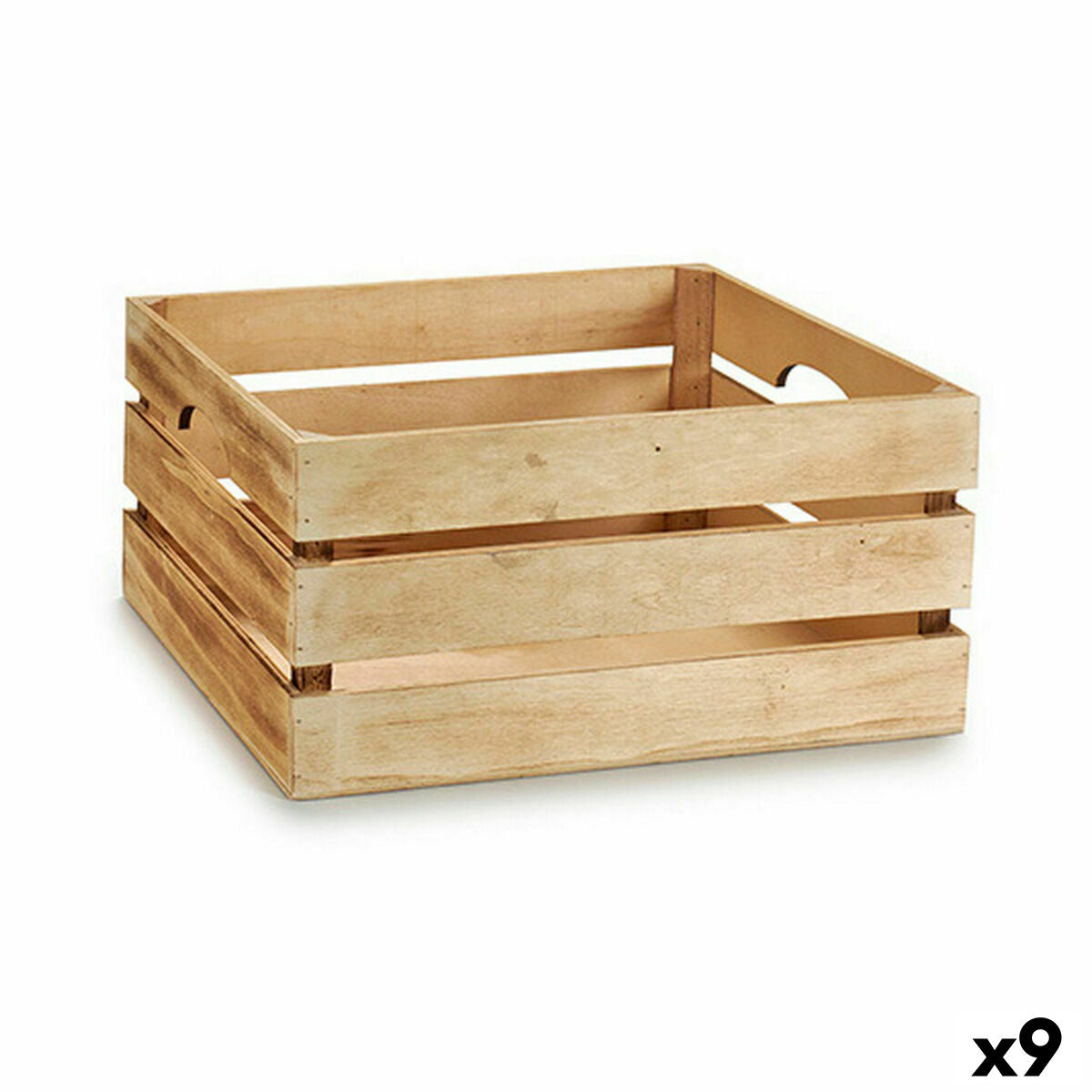 Dekorative Box Gift Decor Braun Holz (9 Stück)