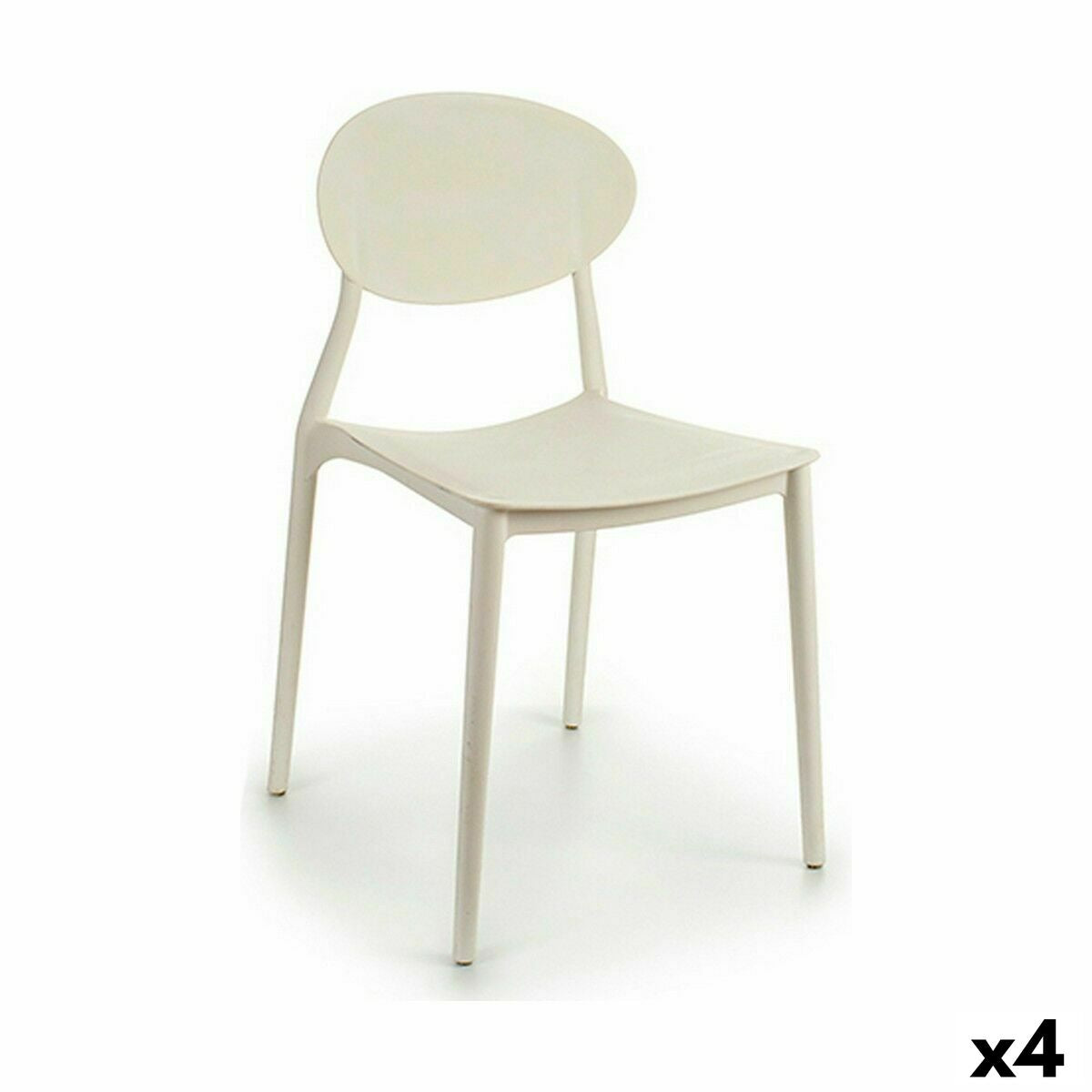 Esszimmerstuhl Gift Decor Weiß Kunststoff 41 x 81 x 49 cm (4 Stück)