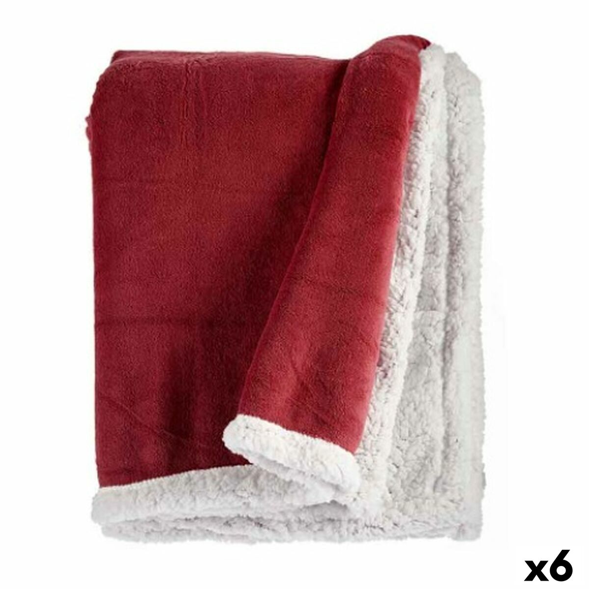 Decke Gift Decor Weiß Dunkelrosa 130 x 1 x 170 cm (6 Stück)