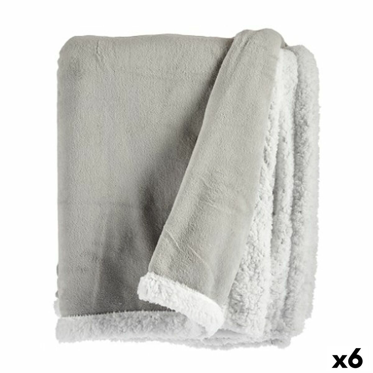 Decke Gift Decor Weiß Hellgrau 130 x 1 x 170 cm (6 Stück)