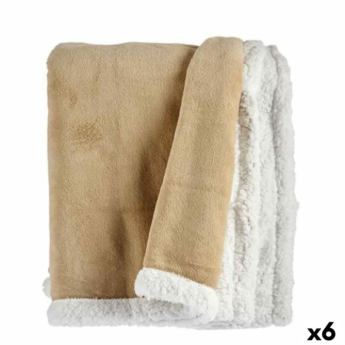 Decke Gift Decor Weiß Beige 130 x 1 x 170 cm (6 Stück)