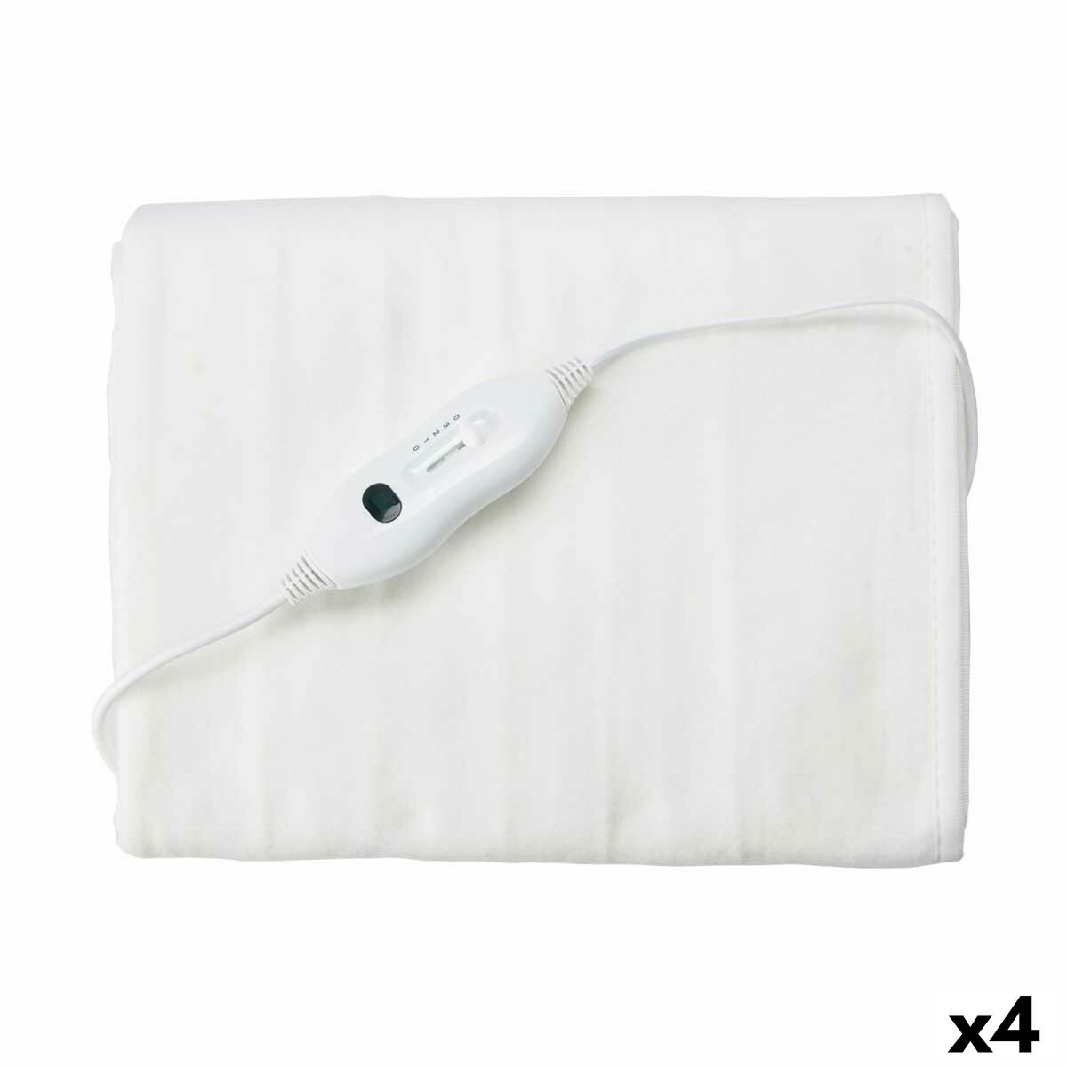 Elektrische Heizdecke Gift Decor Weiß Polyester 80 x 1 x 150 cm 29 x 12 x 25 cm 60 W (4 Stück)