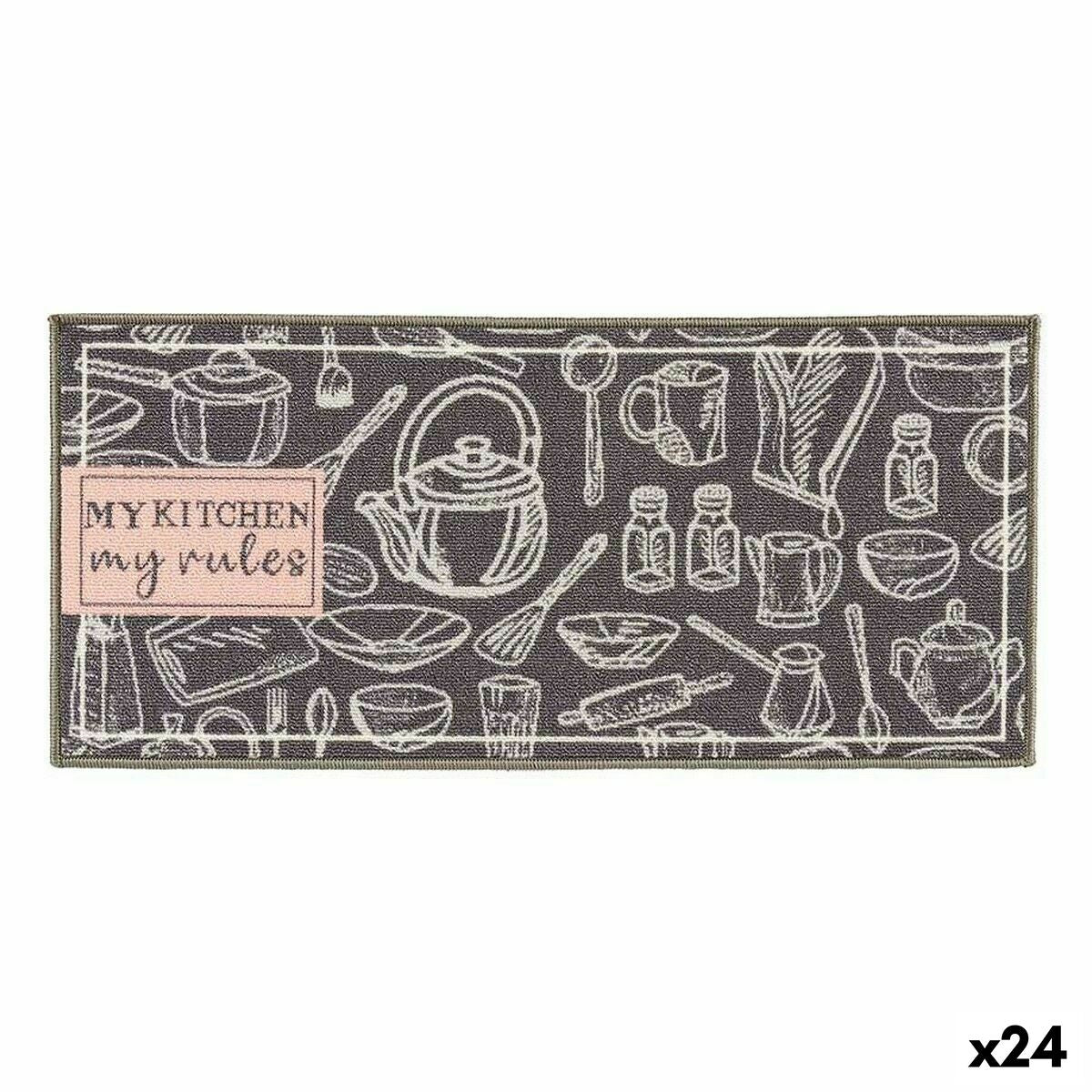 Teppich Kinvara My Kitchen Grau 40 x 90 cm 40 x 0