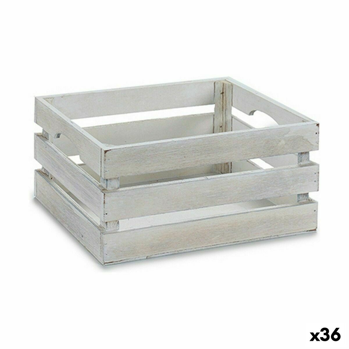 Dekorative Box Gift Decor Weiß Holz Pappel Pappelholz (36 Stück)