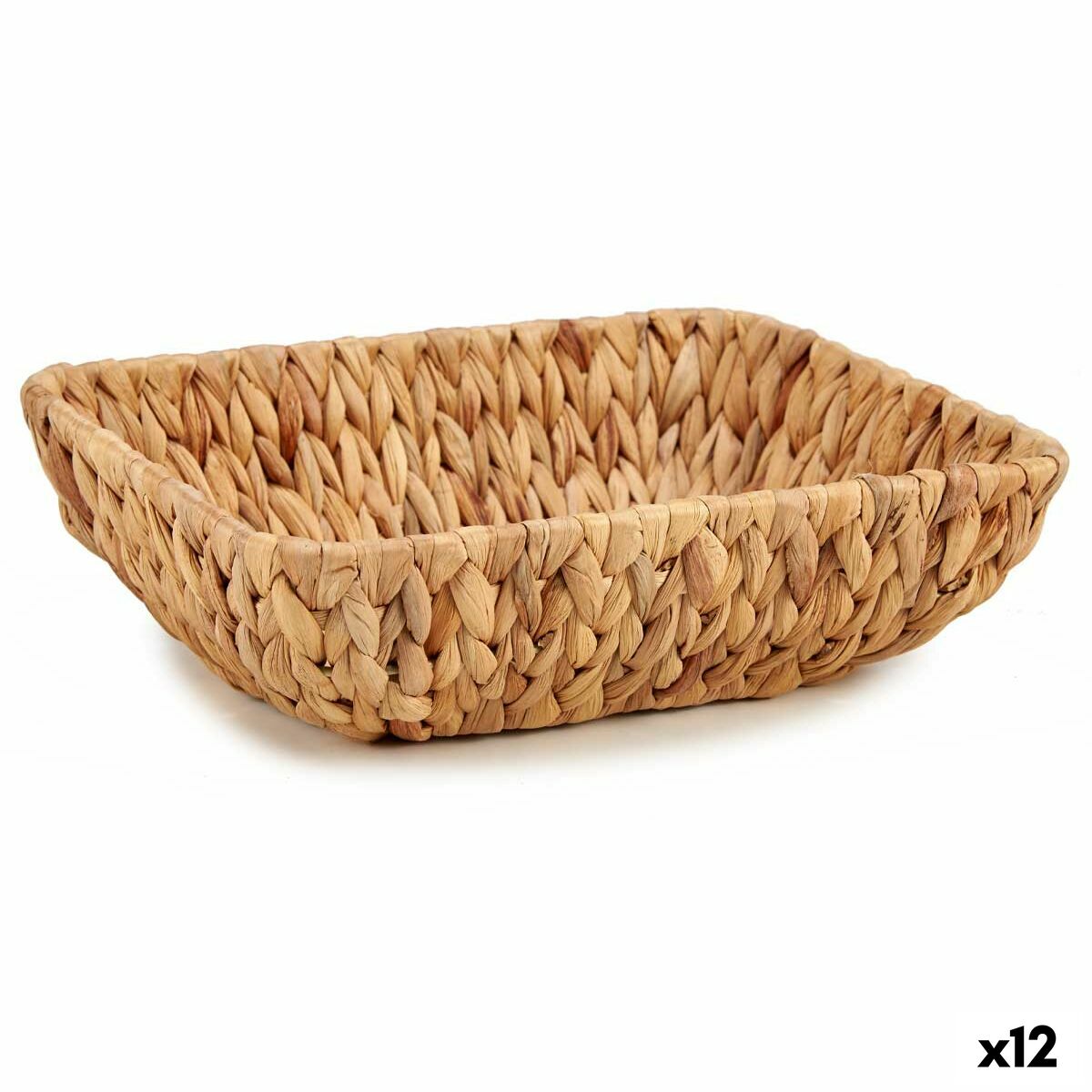 Tischdekoration Gift Decor Braun Metall Wasserhyazinthe 30 x 9 x 22 cm (12 Stück)