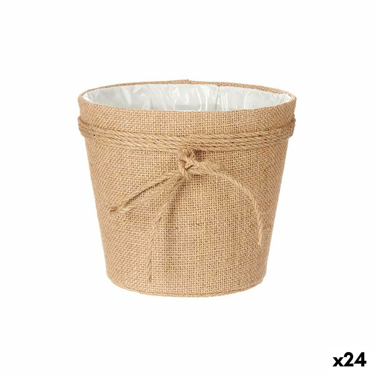 Blumentopf Ibergarden Braun Stoff Schleife 19