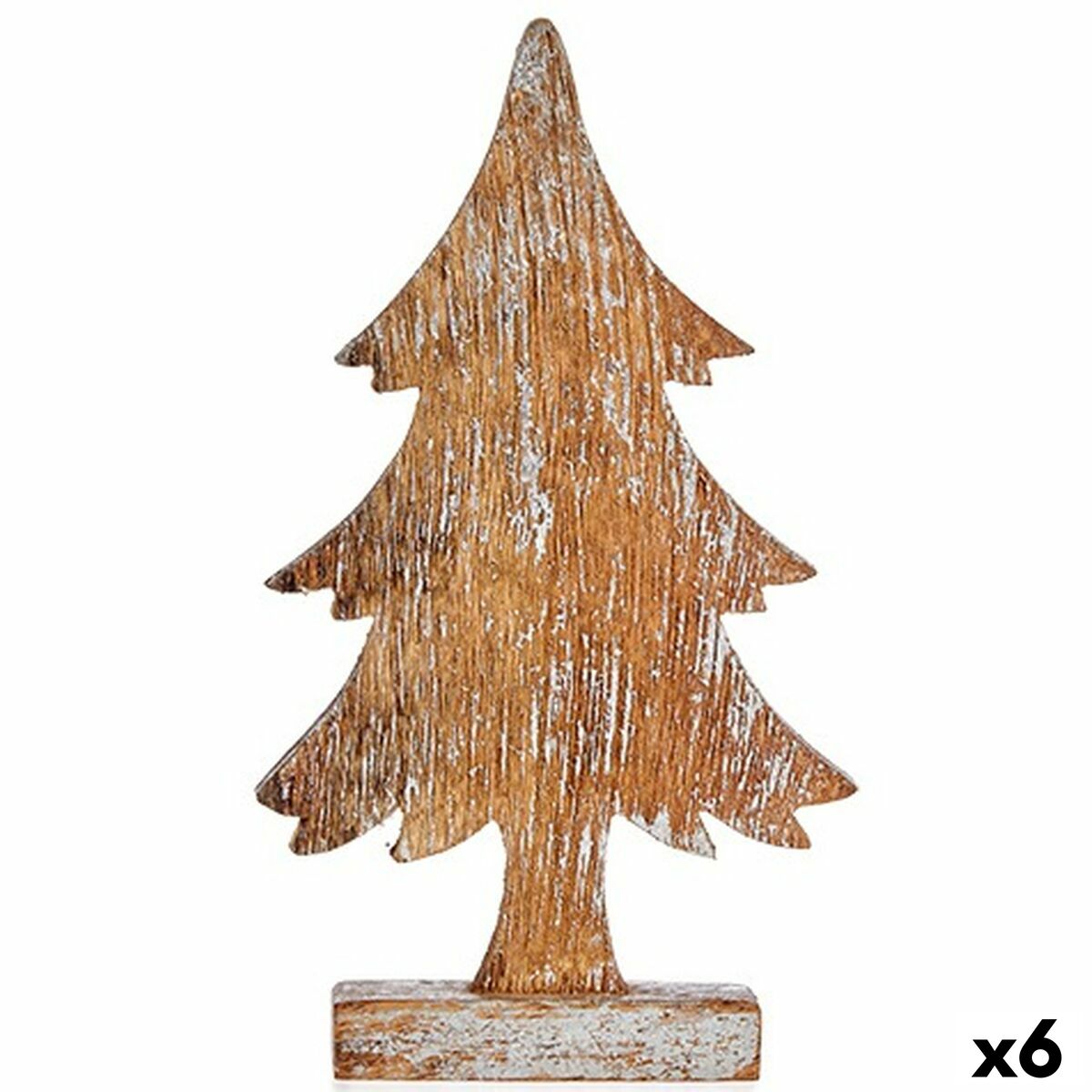Deko-Figur Krist+ Silberfarben Silber Weihnachtsbaum 5 x 31 x 15 cm (6 Stück)