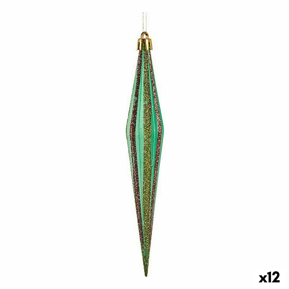 Weihnachtsdekoration Set Krist+ grün Gold gedehnt 3 x 8