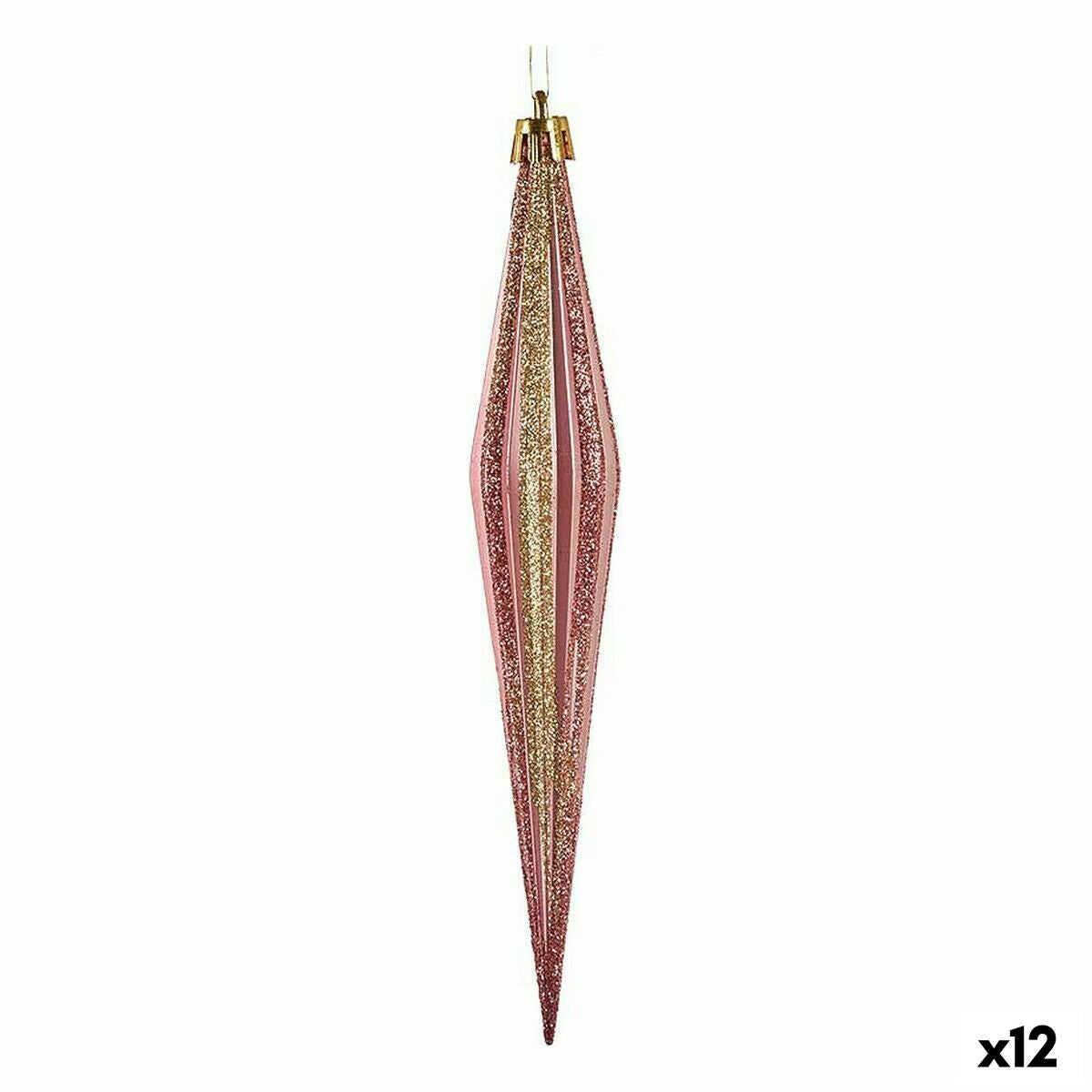 Weihnachtsdekoration Set Krist+ Rosa Gold PVC gedehnt 3 x 3 x 18