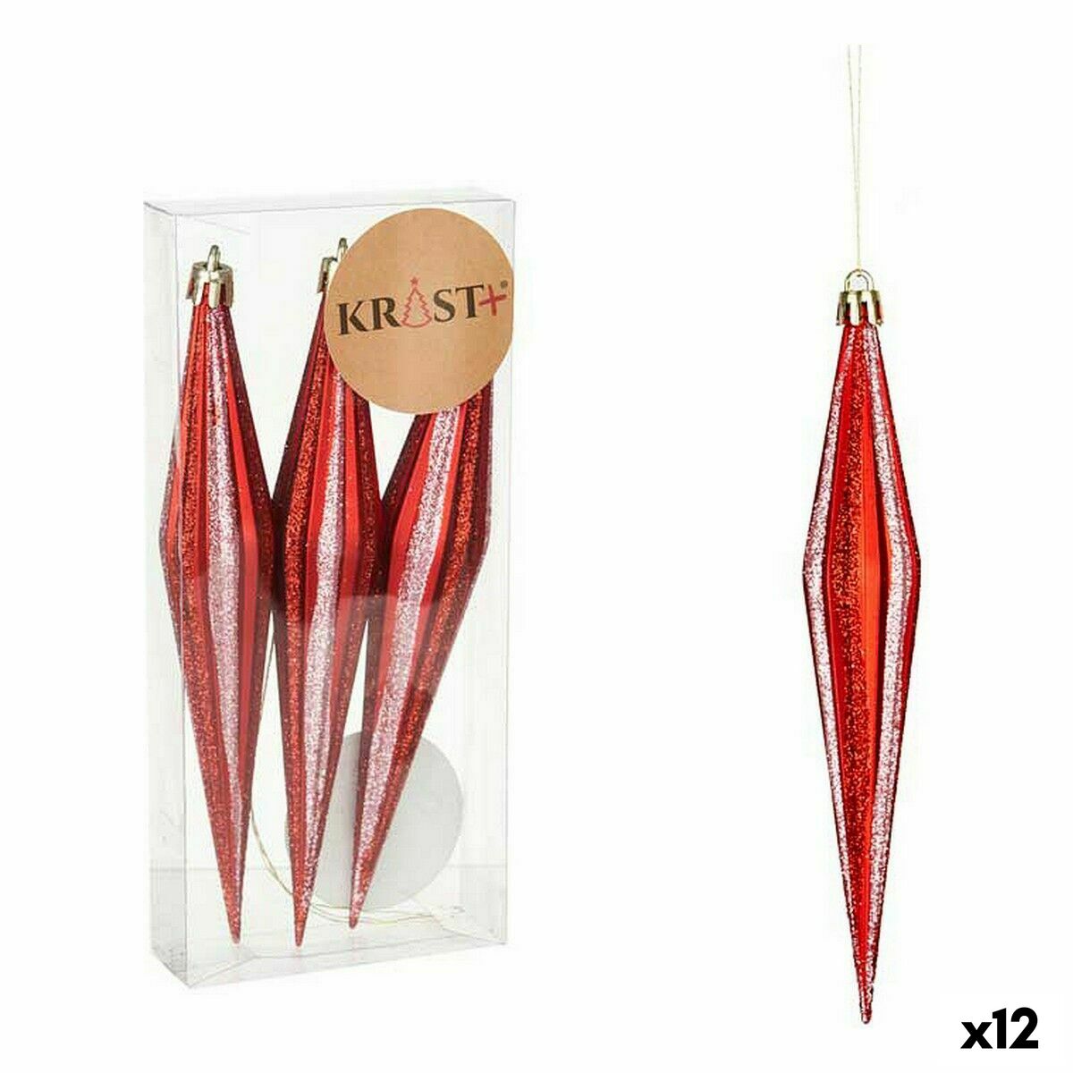 Weihnachtsdekoration Set Krist+ Rot PVC gedehnt 8