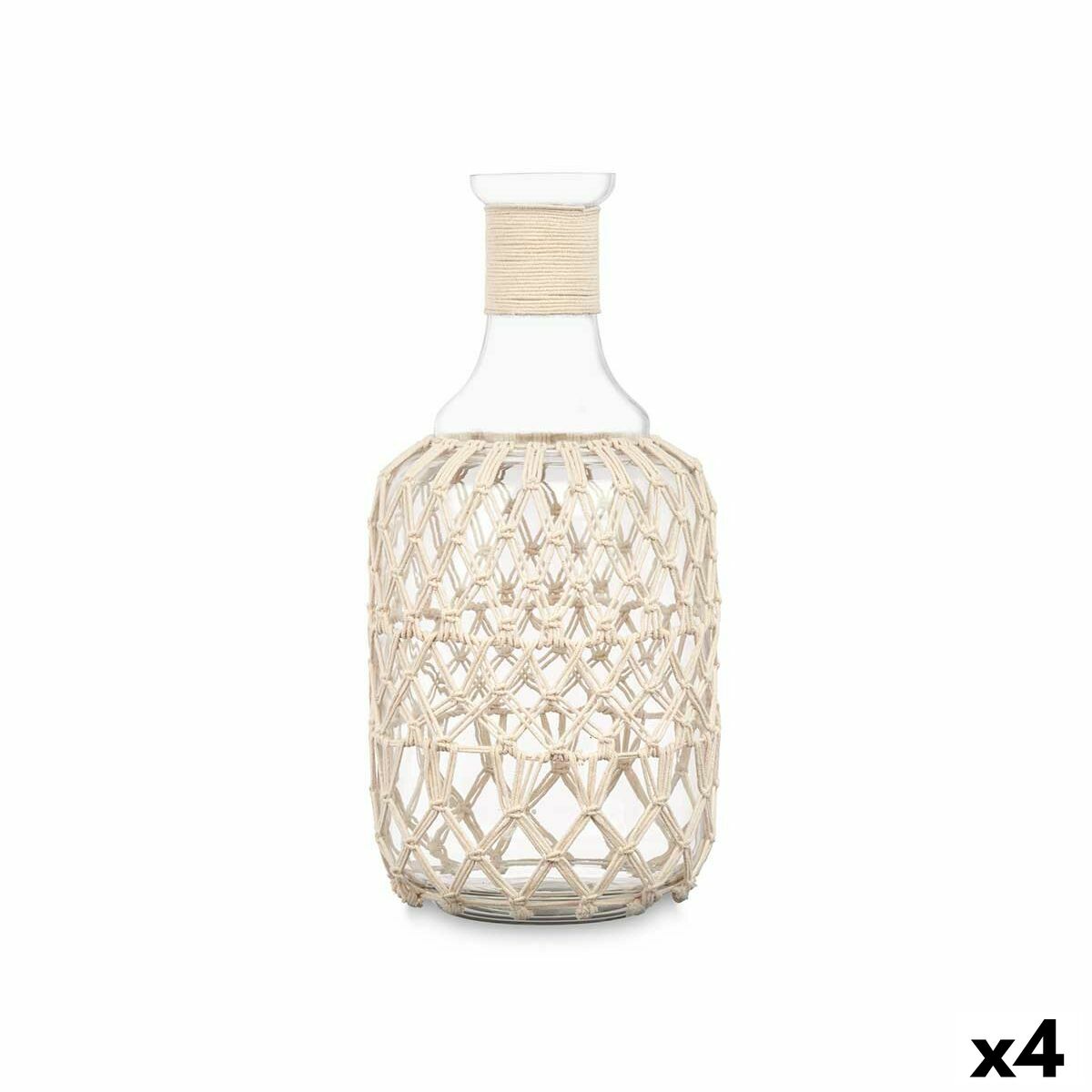 Dekorative Flasche Gift Decor Weiß Durchsichtig 18 x 38 cm 18 x 38 x 18 cm Deko (4 Stück)