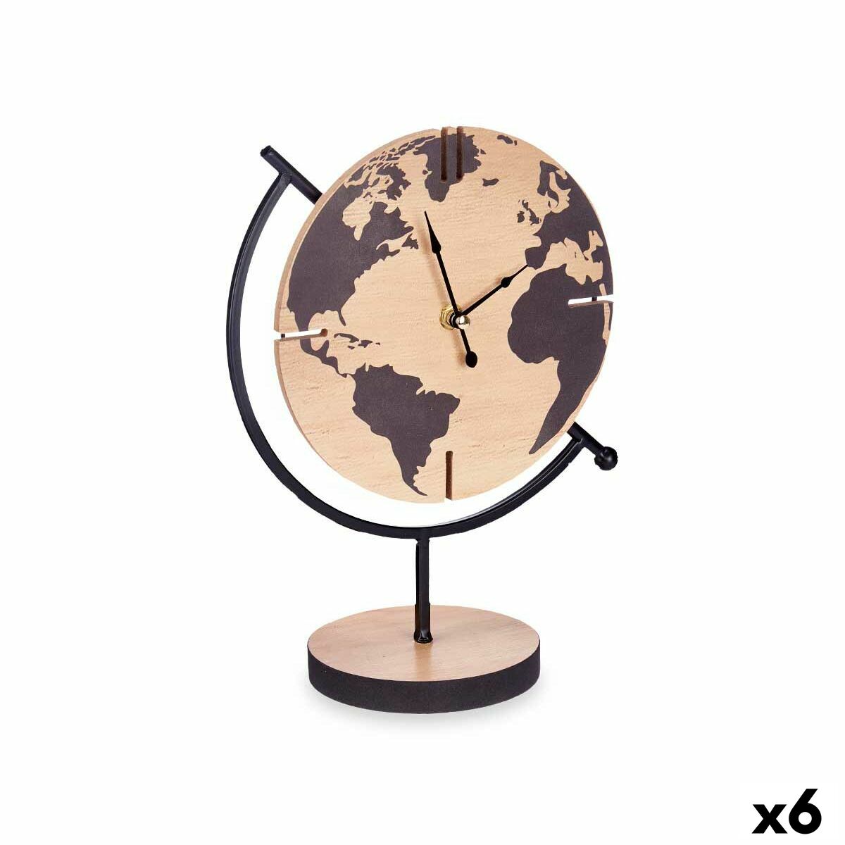 Bordur Gift Decor Schwarz Holz Weltkarte (6 Stück)