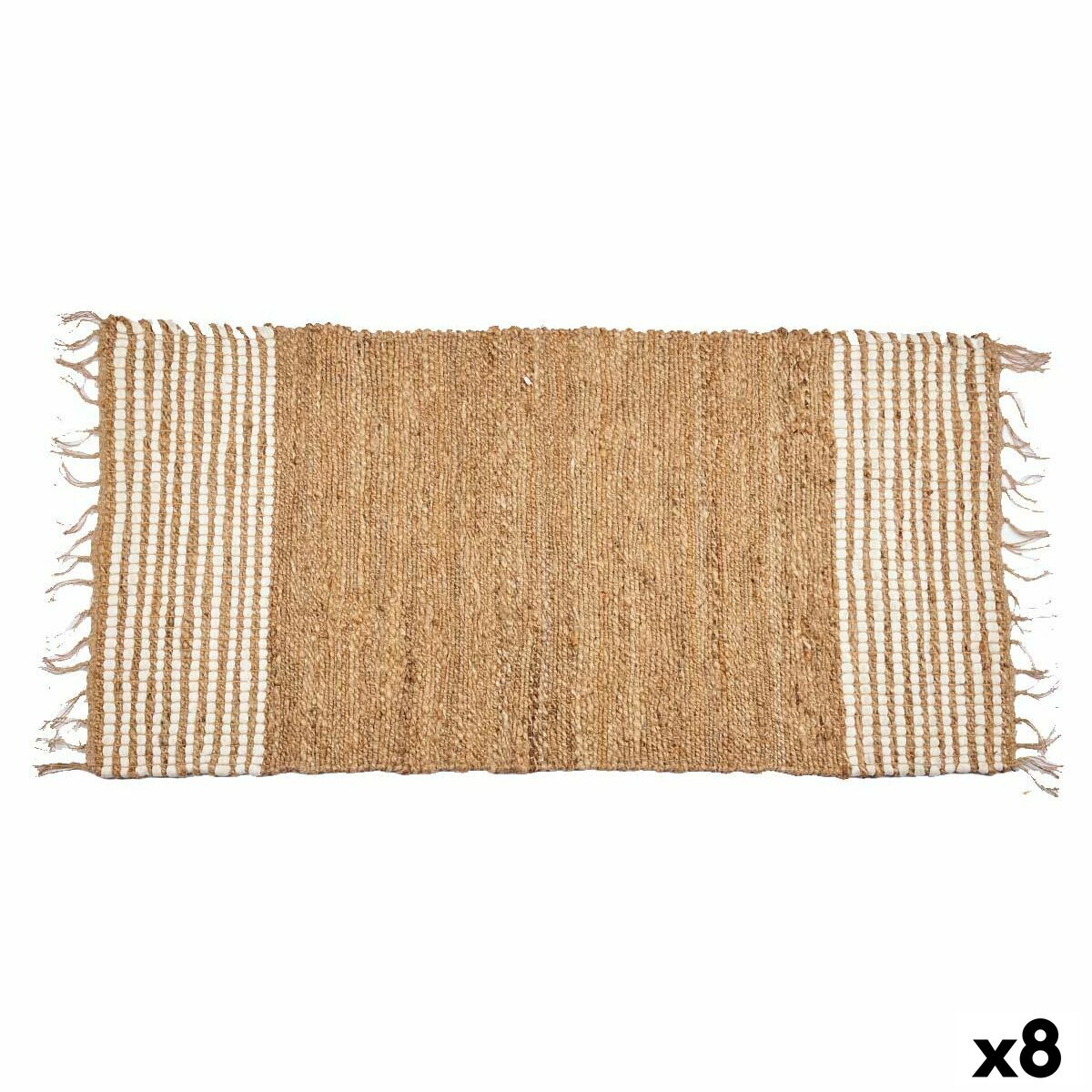 Teppich Gift Decor Schwarz natürlich Streifen 70 x 1 x 140 cm (8 Stück)