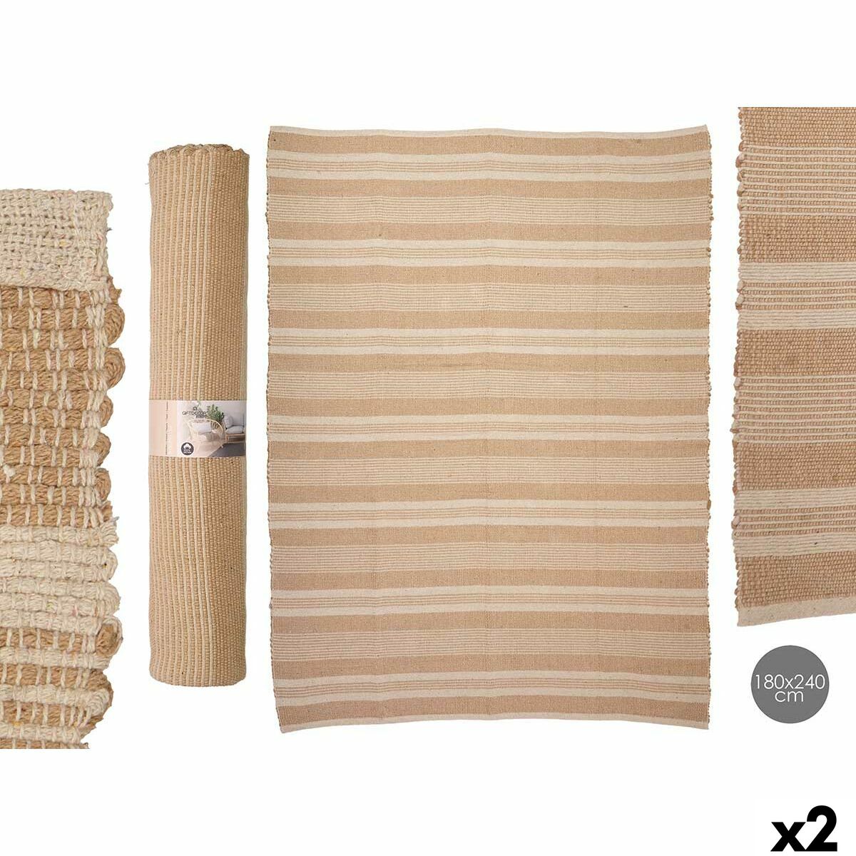 Teppich Gift Decor Weiß Braun 180 x 240 cm 92 x 16 x 20 cm (2 Stück)