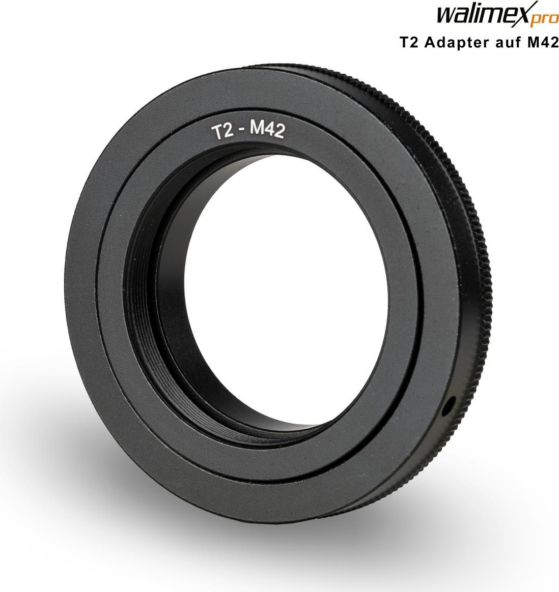 Walimex pro T2 Adapter für M42 Mount - Adapterring mit manuellem Fokus
