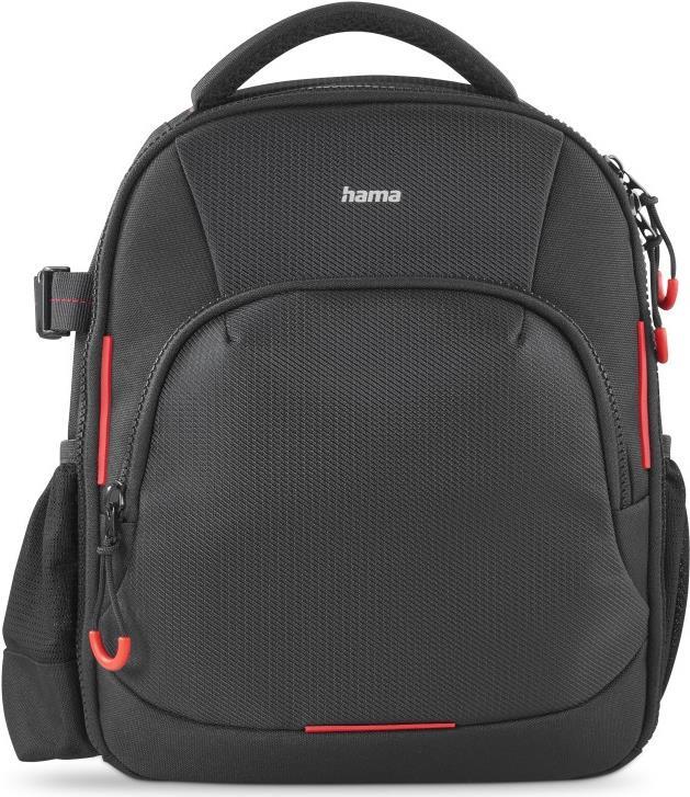 Hama Ohio - Rucksack für Kamera - 150 - recycelter Polyester - Schwarz / Rot (00121345)