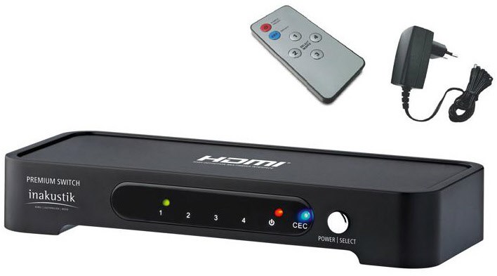 Premium HDMI Splitter HDMI-Verteiler schwarz
