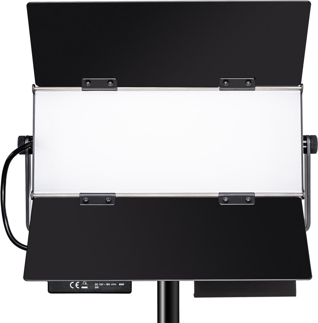 Walimex pro Sirius 160 Daylight - sehr leistungsstarke 65W LED Flächenleuchte Dauerlicht Leuchte 65 Watt für 6.000 Lumen dimmbar 5.600K CRI 93 Alu Gehäuse mit Passivkühlung