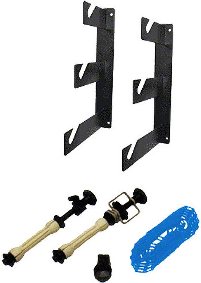 Walimex 3-fach Hintergrund Wandmontageset 12504 Schwarz