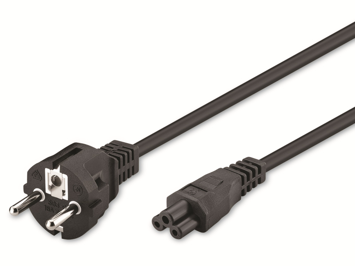 GOOBAY Netzkabel mit Kleeblattstecker NK 114 S-100