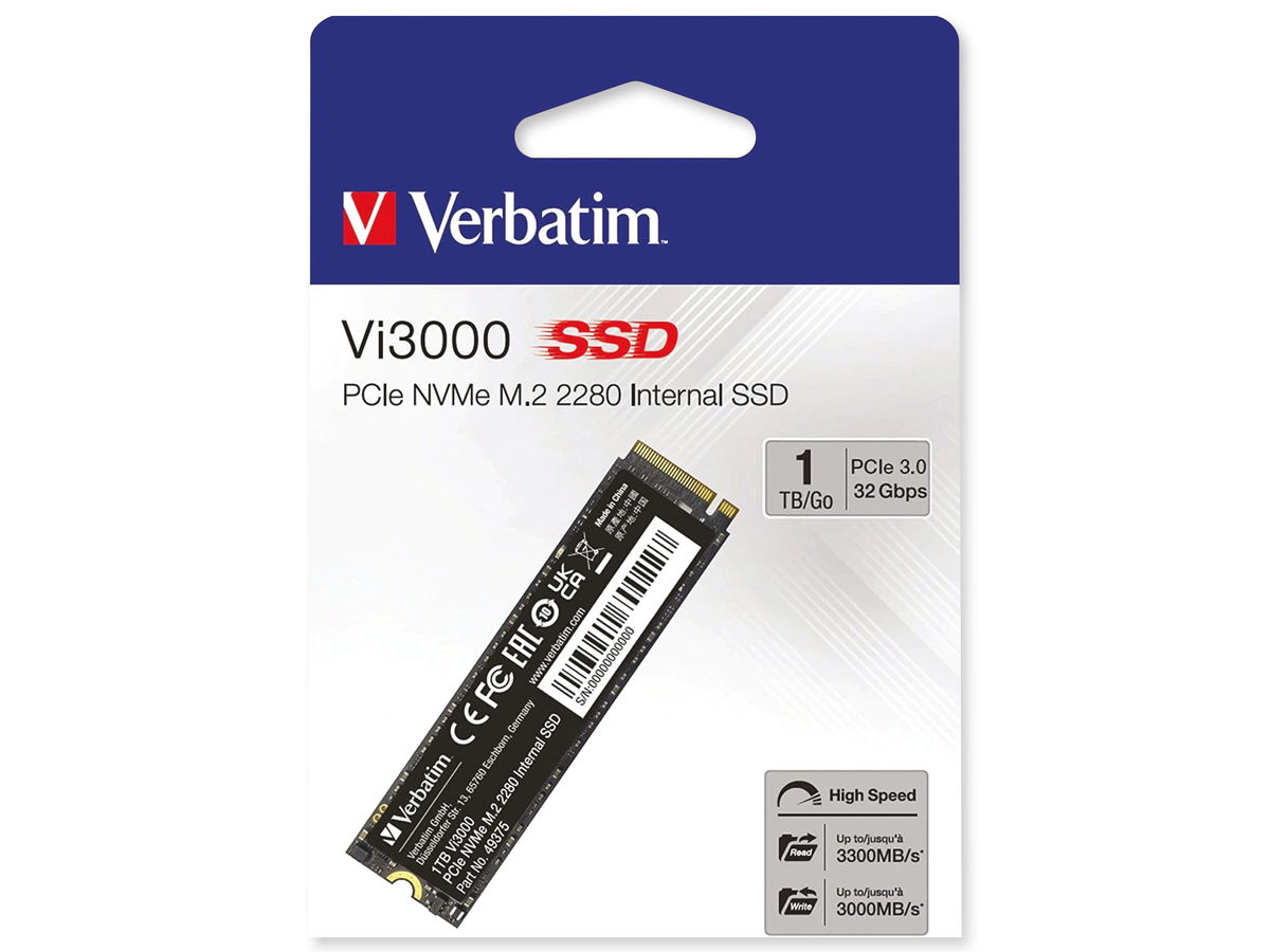 VERBATIM M.2 2280 SSD Vi3000