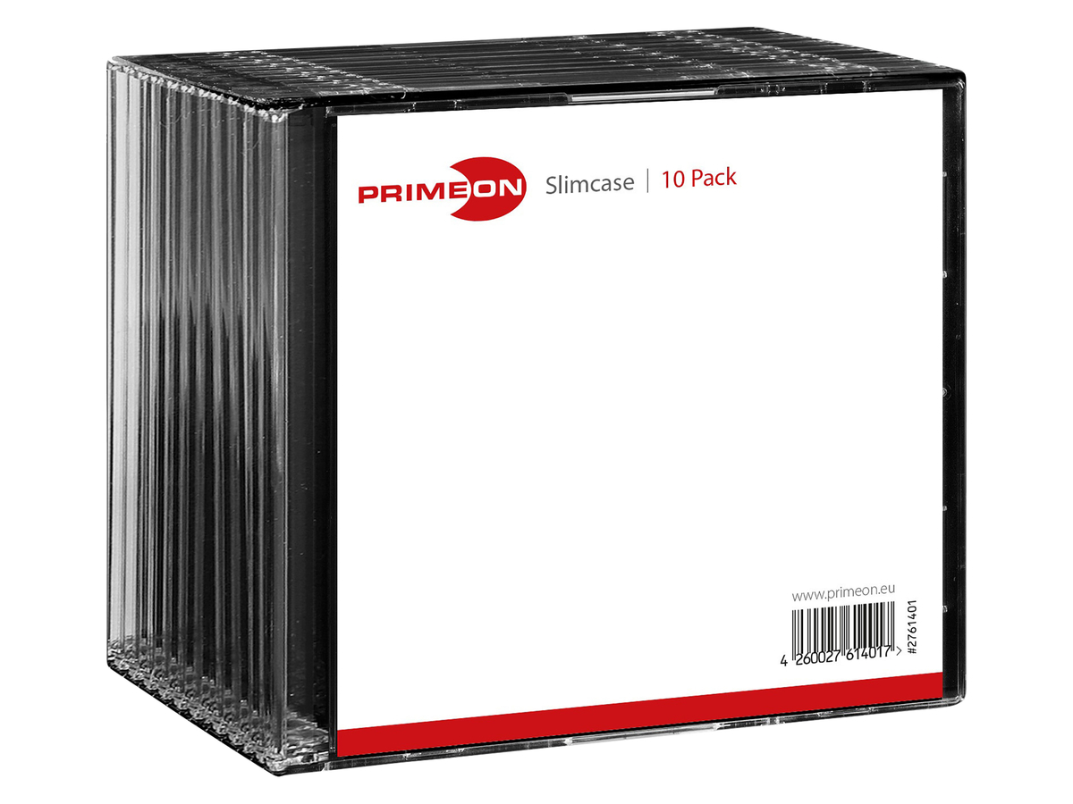 PRIMEON Leerhülle 1 Disc 10 Stück
