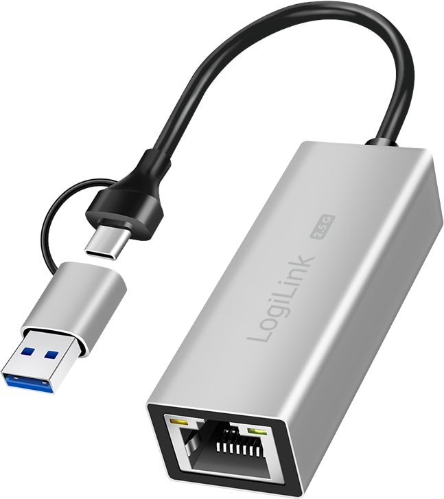 LOGILINK Netzwerkadapter UA0422 USB-A/-C 2