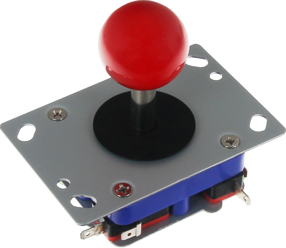 JOY-IT Hochwertiger Arcade Joystick mit roter Kugel