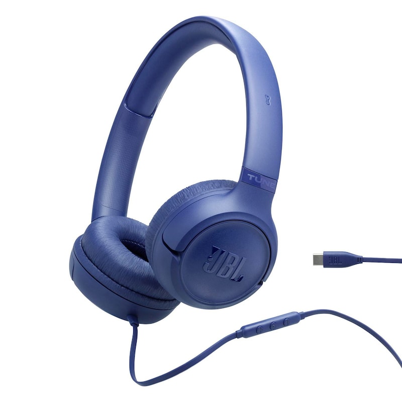 JBL TUNE 530C - USB-C kabelgebundener On-Ear-Kopfhörer Mikrofon blau