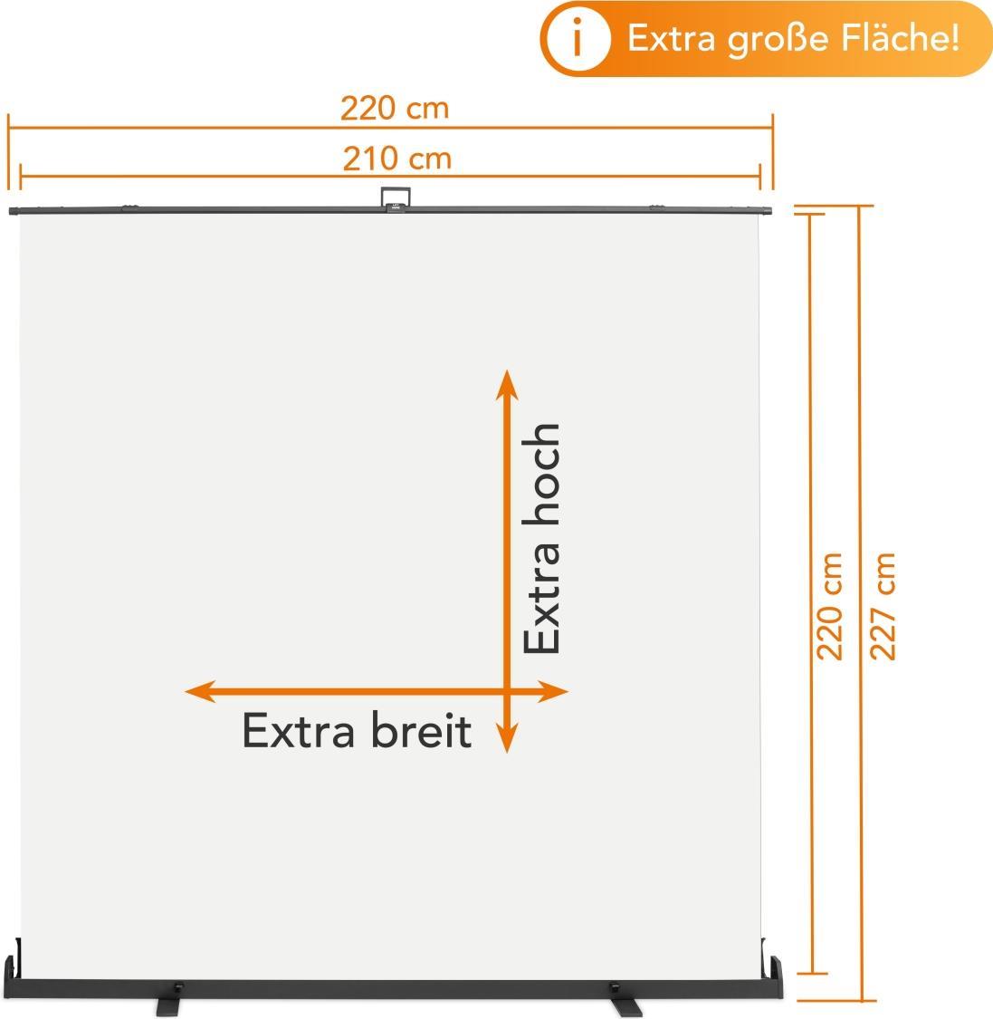 Walimex pro Roll-up Panel Hintergrund weiß 210x220 (1023210)