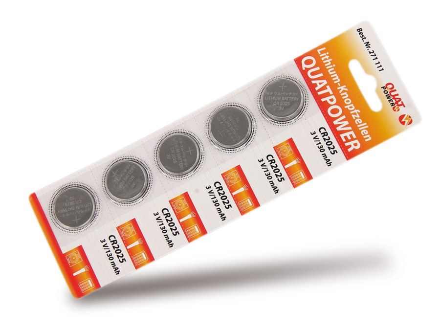 QUATPOWER Lithium-Knopfzellen CR2025