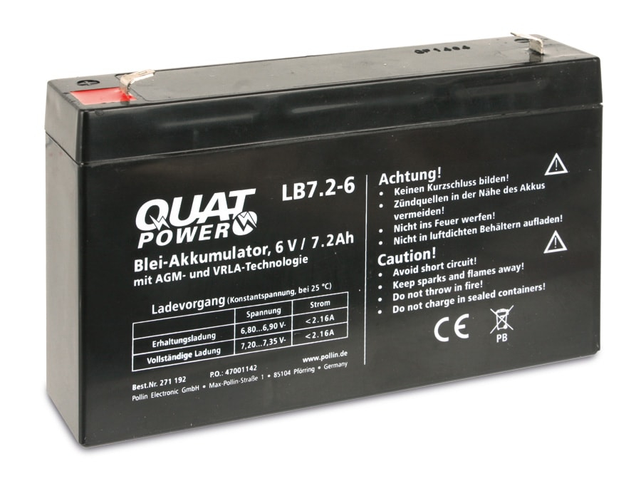 QUATPOWER Blei-Akkumulator LB7.2-6