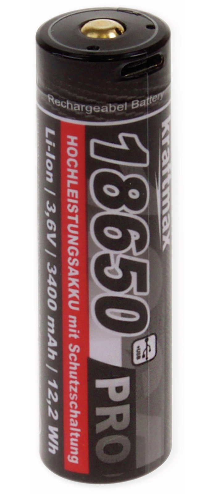 KRAFTMAX LiIon-Akku Pro USB-C 18650-3400