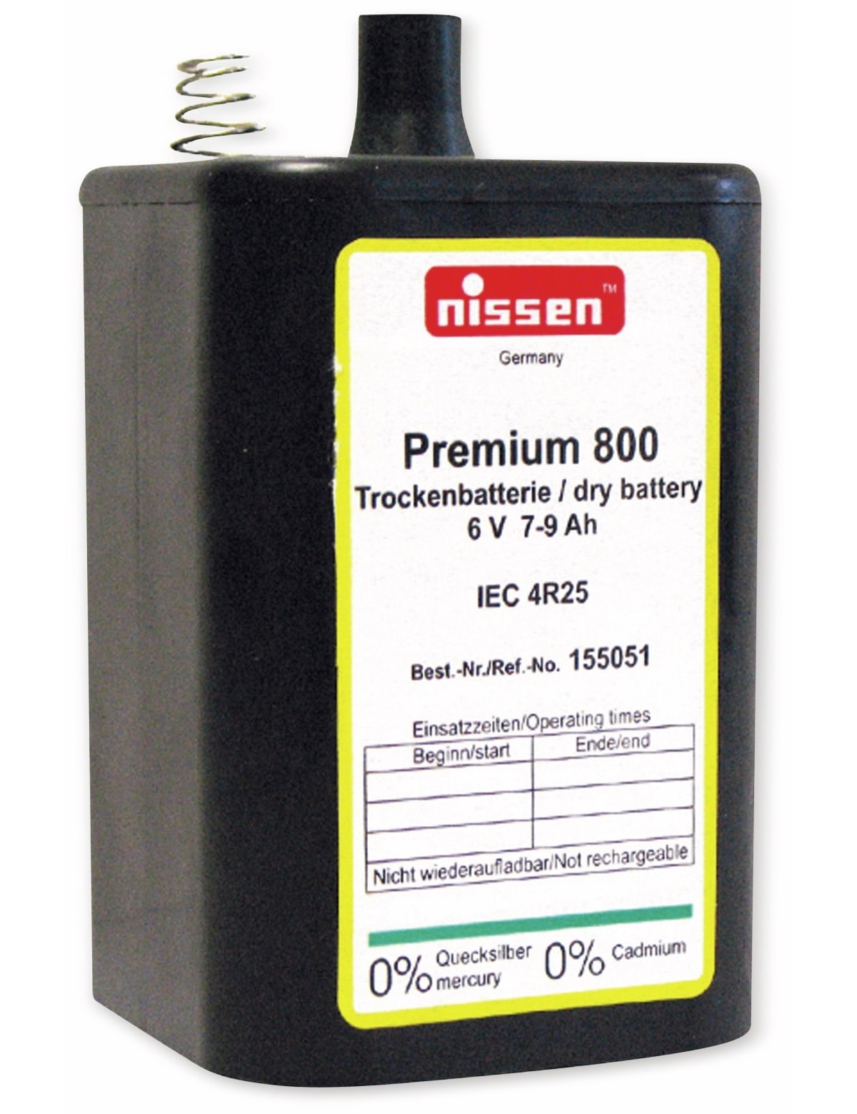 NISSEN Blockbatterie Premium 800