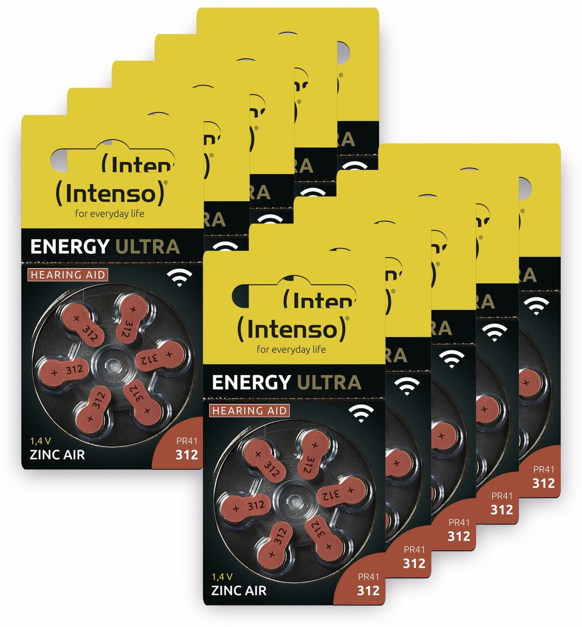 INTENSO Hörgeräte-Batterien-Set Energy Ultra A 312