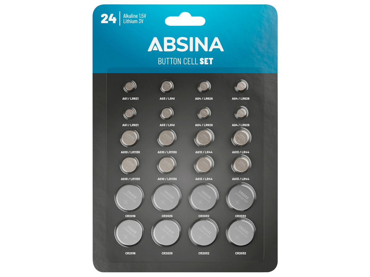 ABSINA Knopfzellen-Set
