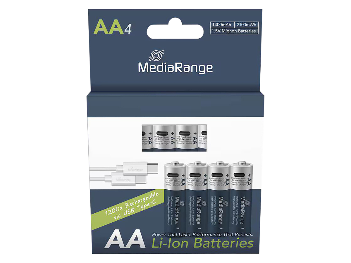 MEDIARANGE Li-Ion-Akku MRBAT161 AA 4er Pack