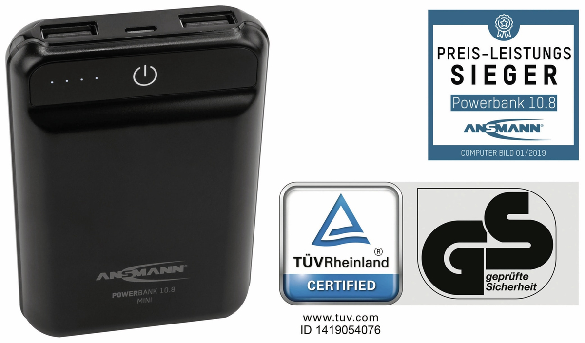 ANSMANN USB Powerbank 10.8 mini