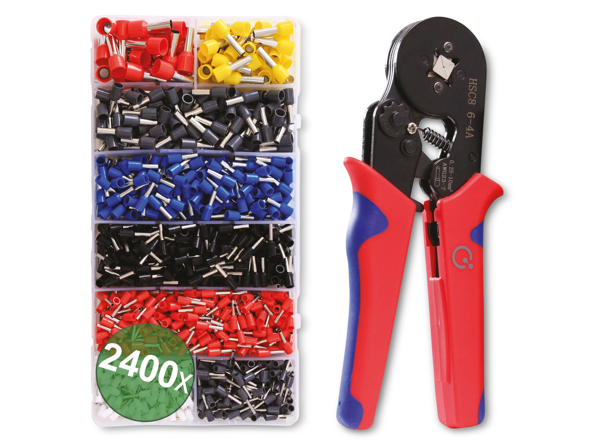 QUADRIOS Crimpzangen Set mit Aderendhülsen 22T007