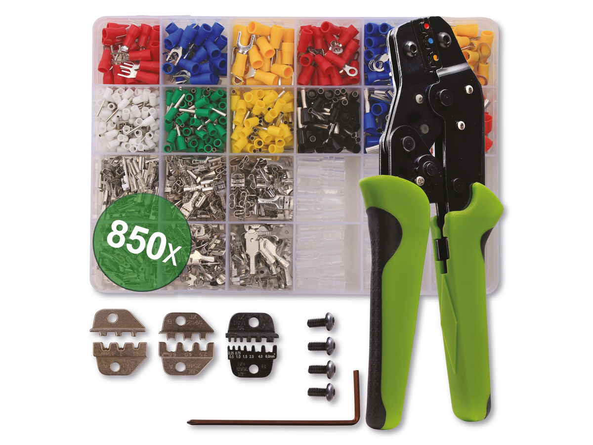 QUADRIOS Crimpzange Set Aufsätze Quetschverbinder 22T014