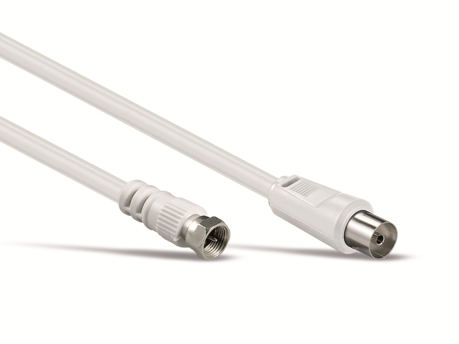 GOOBAY SAT-Antennenanschlusskabel F-Stecker/Koaxkupplung