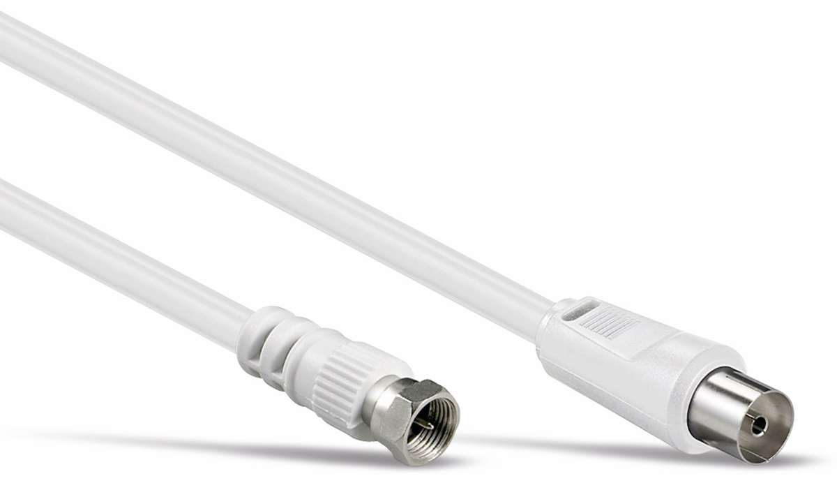 GOOBAY SAT-Antennenanschlusskabel F-Stecker/Koaxkupplung