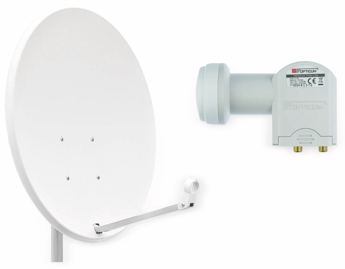 RED OPTICUM Set SAT-Antenne QA60 lichtgrau